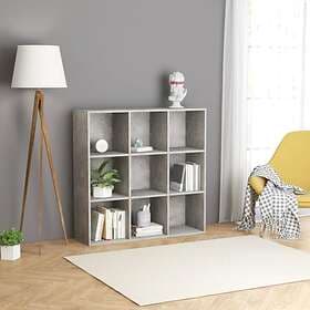 vidaXL Book Cabinet Concrete Grey 98x30x98 cm Chipboard