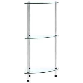 vidaXL 3-Tier Shelf Transparent 30x30x67 cm Tempered Glass