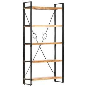 vidaXL 5-Tier Bookcase 90x30x180 cm Solid Acacia Wood
