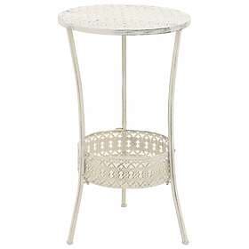 vidaXL Bistro Table Vintage Style Round Metal 40x70 cm White