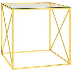 vidaXL Coffee Table Gold 55x55x55 cm Stainless Steel and Glass