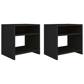 vidaXL Bedside Cabinets 2 pcs Black 40x30x40 cm Chipboard