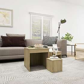 vidaXL Nesting Tables 3 pcs Sonoma Oak Chipboard